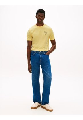Camiseta Amarilla Con Logo Gráfico Redondo Tommy Hilfiger