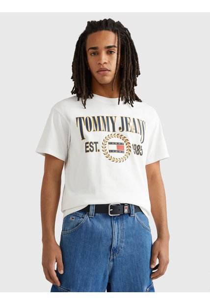 Camiseta De Corte Amplio Con Logo Hombre Negro Tommy Jeans - Compra