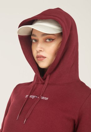 Hoodie Vinotinto-Blanco Tommy Jeans
