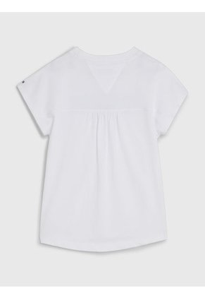 Camiseta Con Logo De Rayas Náuticas Niña Blanco Tommy Hilfiger