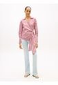 Blusa Roja Cruzada De Corte Slim Con Lazo Anudable Tommy Hilfiger de Tommy Hilfiger