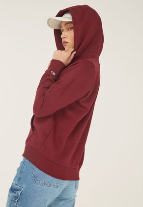 Hoodie Vinotinto-Blanco Tommy Jeans