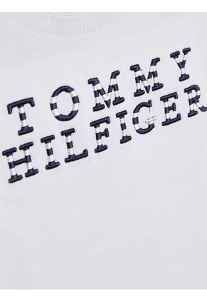 Camiseta Con Logo De Rayas Náuticas Niña Blanco Tommy Hilfiger