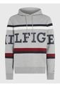 Saco Global Stripe Con Gorro Y Logo Hombre Gris Tommy Hilfiger de Tommy Hilfiger