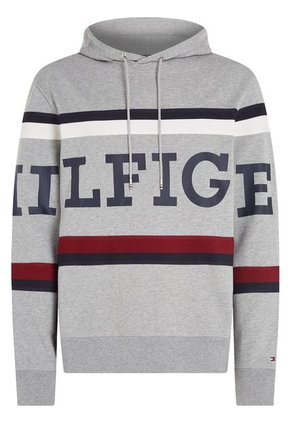 Saco Global Stripe Con Gorro Y Logo Hombre Gris Tommy Hilfiger