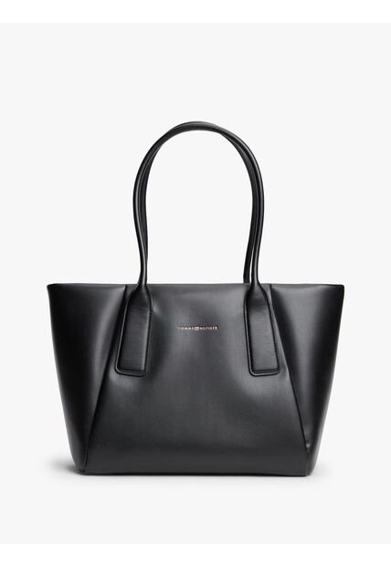 Bolso Negro Tote Essential Con Logo Metálico Tommy Hilfiger
