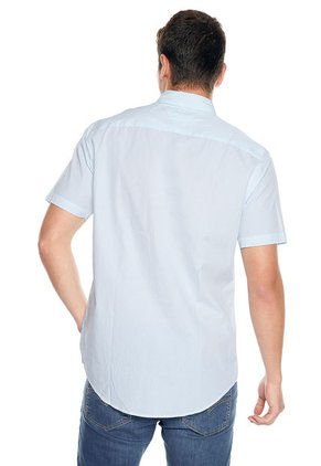 Camisa Azul Claro-Blanco Tommy Hilfiger