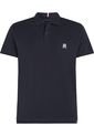 Polo Azul De Interlock Con Monograma TH Bordado Tommy Hilfiger de Tommy Hilfiger