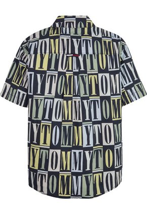 Camisa De Manga Corta Con Motivo Letras Niño Azul Tommy Hilfiger