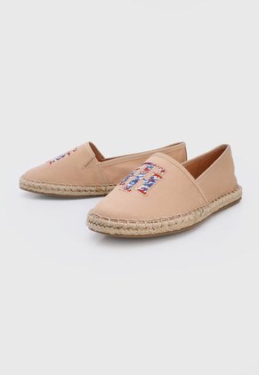 Alpargata Nude Tommy Hilfiger Logo Espadrille