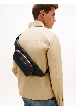 Canguro Negro Foundation Con Logo Tommy Hilfiger