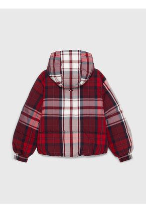 Chaqueta De Niña Cuadros Escoceses Con Gorro Tommy Hilfiger