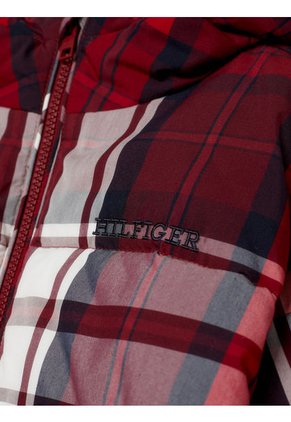 Chaqueta De Niña Cuadros Escoceses Con Gorro Tommy Hilfiger