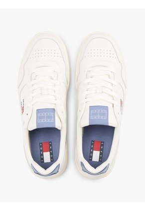 Tenis Azul De Cuero Color Block Tommy Hilfiger
