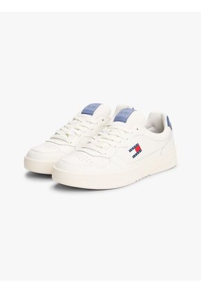 Tenis Azul De Cuero Color Block Tommy Hilfiger