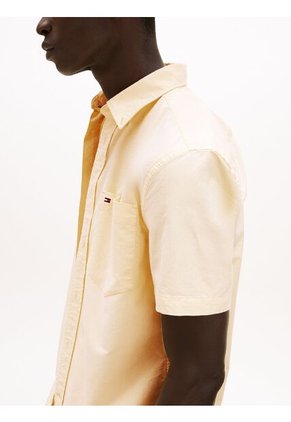 Camisa Amarilla Heritage De Manga Corta Tommy Hilfiger