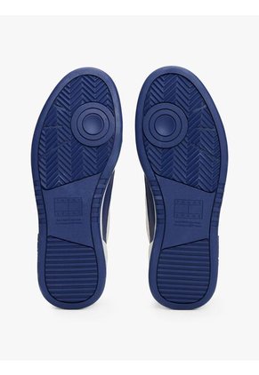 Tenis Azul De Cuero Color Block Tommy Hilfiger