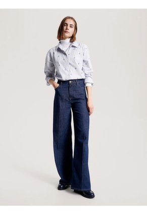 Camisa De Rayas Ithaca Con Monogramas Th Para Mujer Tommy Hilfiger