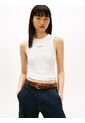 Tank Blanco De Corte Slim Con Script Label Tommy Jeans de Tommy Hilfiger