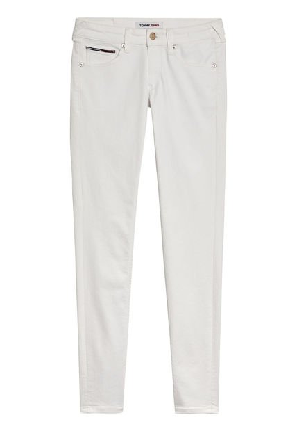 Vaqueros Sophie Ceñidos De Talle Bajo Blancos Mujer Blanco Tommy Jeans