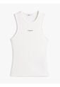 Tank Blanco De Corte Slim Con Script Label Tommy Jeans de Tommy Hilfiger