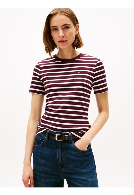 Camiseta Multicolor Slim De Cuello Redondo Tommy Hilfiger