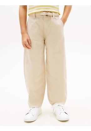 Pantalón Beige Holgado Essential De Pierna Ancha Tommy Hilfiger