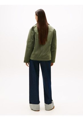 Chaqueta Verde Rompe Viento Con Logo Tommy Jeans