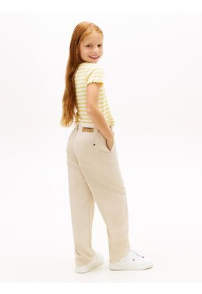 Pantalón Beige Holgado Essential De Pierna Ancha Tommy Hilfiger