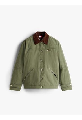 Chaqueta Verde Rompe Viento Con Logo Tommy Jeans
