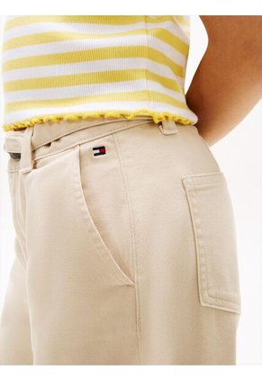 Pantalón Beige Holgado Essential De Pierna Ancha Tommy Hilfiger