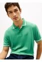 Polo Verde De Corte Regular Ribeteado Con Logo Tommy Jeans de Tommy Hilfiger