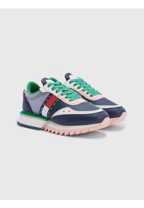 Tenis Deportivas Dentadas Color Block Mujer Tommy Hilfiger