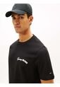 Camiseta Negra De Cuello Redondo Con Logo Tommy Hilfiger de Tommy Hilfiger