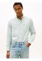 Camisa Verde Oxford Ligera De Corte Regular Tommy Hilfiger de Tommy Hilfiger