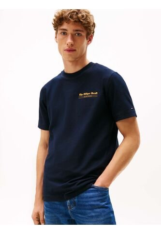 Camiseta Azul De Cuello Redondo Con Logo Trasero Tommy Hilfiger Tommy Hilfiger