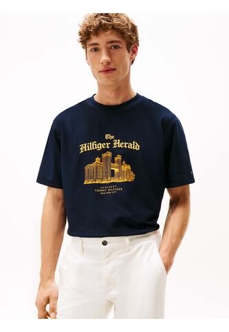 Camiseta Azul De Corte Amplio Con Cuello Redondo Tommy Hilfiger Tommy Hilfiger