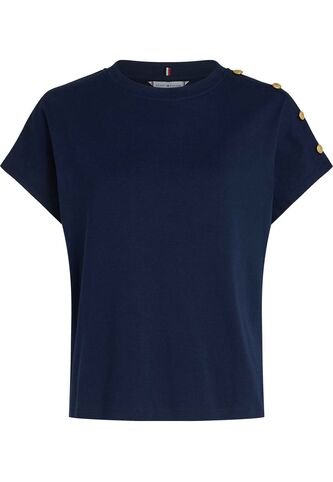 Camiseta Multicolor Con Botones Dorados En El Hombro Tommy Hilfiger Tommy Hilfiger