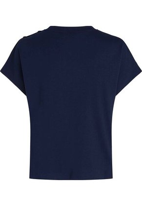 Camiseta Multicolor Con Botones Dorados En El Hombro Tommy Hilfiger