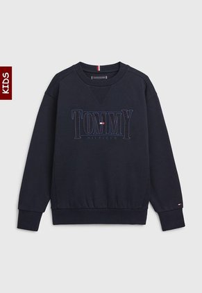 Sudadera Niño De Felpa Con Aplicación Con Logo Azul Tommy Hilfiger