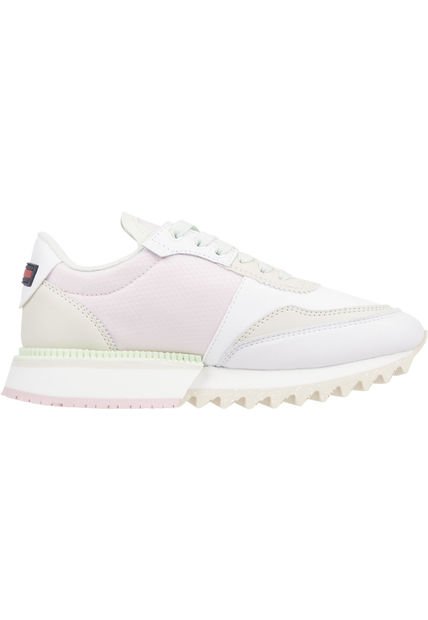 Tenis Deportivas Dentadas Color Block Mujer Blanco Tommy Hilfiger