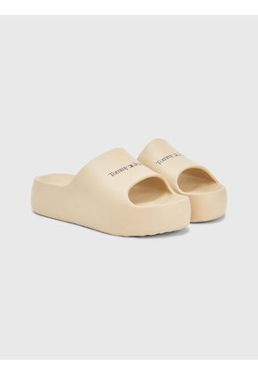 Sandalias De Plataforma Gruesa Mujer Oro Tommy Hilfiger