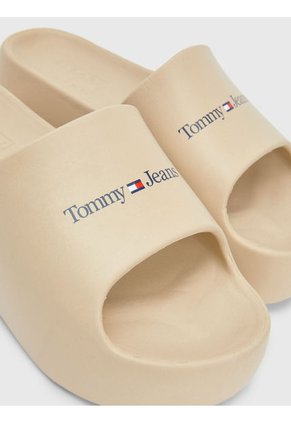 Sandalias De Plataforma Gruesa Mujer Oro Tommy Hilfiger