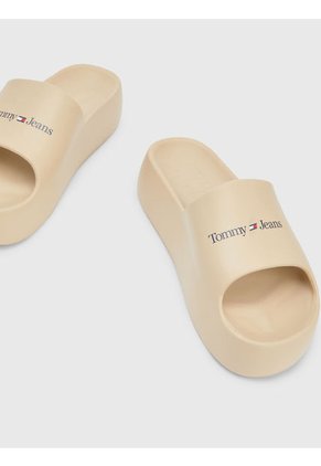Sandalias De Plataforma Gruesa Mujer Oro Tommy Hilfiger