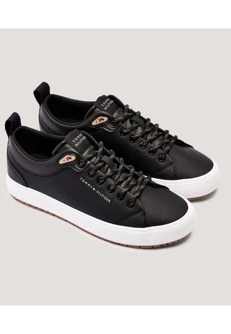 Tenis Negro Con Suela De Tacos Finos Tommy Hilfiger Tommy Hilfiger