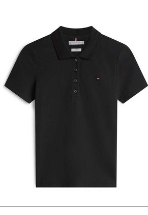 Polo Negro 1985 Collection Slim De Piqué Tommy Hilfiger