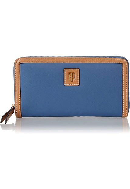 Billetera Azul Con Cierre De Cremallera Tommy Hilfiger