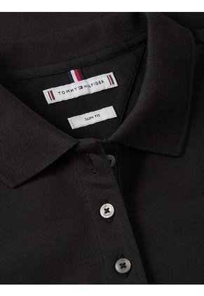 Polo Negro 1985 Collection Slim De Piqué Tommy Hilfiger