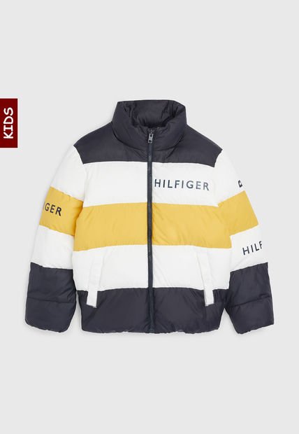 Cazadora Niño Acolchada Impermeable Con Bloque De Colores Tommy Hilfiger