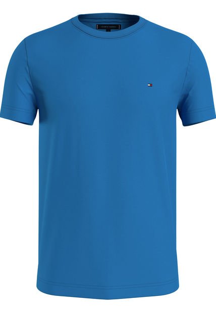 Camiseta De Corte Slim Fit En Algodón Hombre Azul Tommy Hilfiger